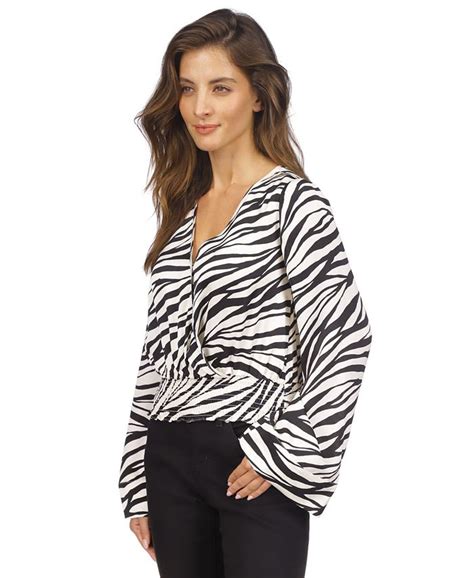 michael kors kimono sleeve top|MICHAEL Michael Kors Women's Printed Smocked Kimono Top.